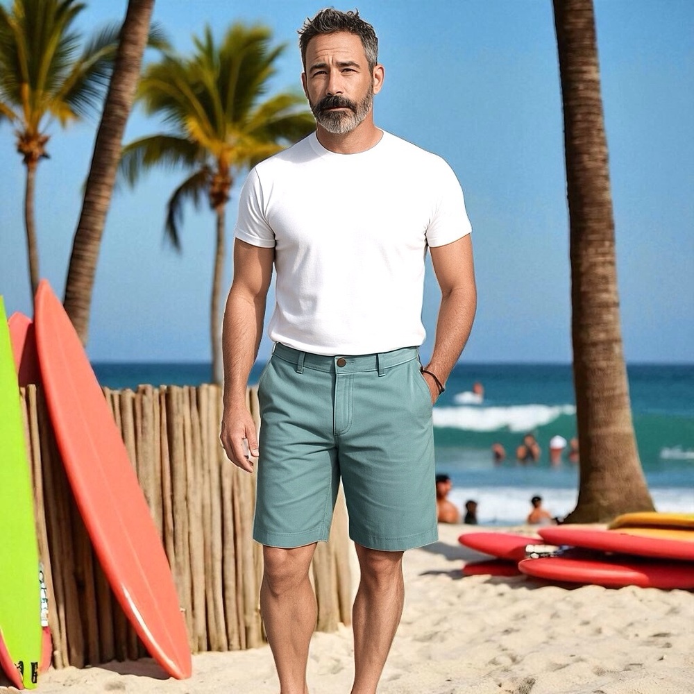 URBAN PIPELINE Flat Front Chino Bermuda Shorts